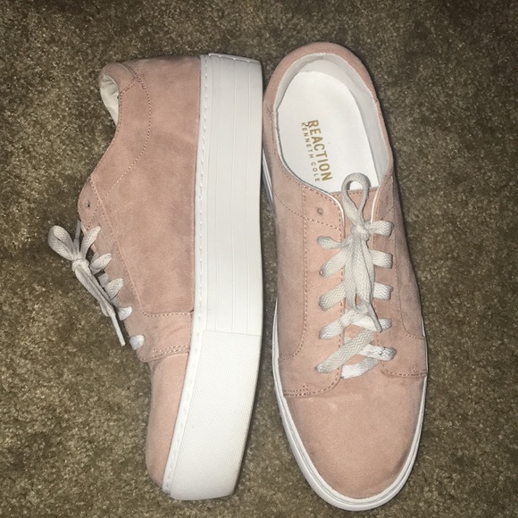 Shoes - Pink platform sneakers women’s size 9.5